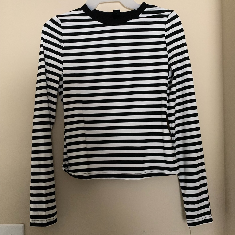 SHEIN Striped print slimTee